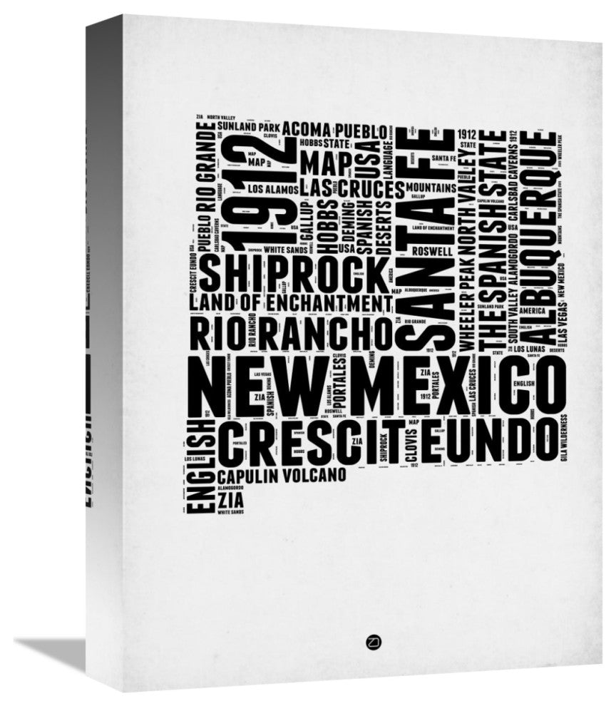 "New Mexico Word Cloud 2" Fine Art Print