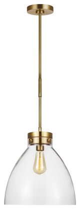 Garrett Wide Pendant, Burnished Brass