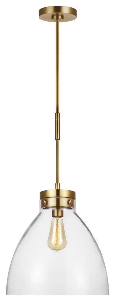 Garrett Wide Pendant, Burnished Brass