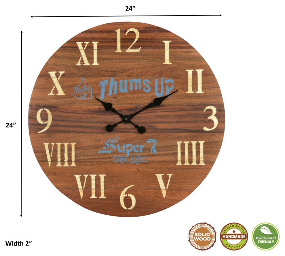 Bedford Wood Wall Clock, Brown