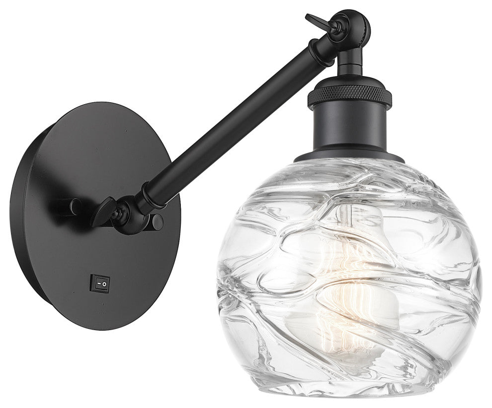 Innovations 317-1W-BK-G1213-6-LED 1-Light Sconce, Matte Black