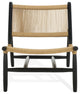 Safavieh Couture Chyanne Woven Accent Chair, Black/Natural
