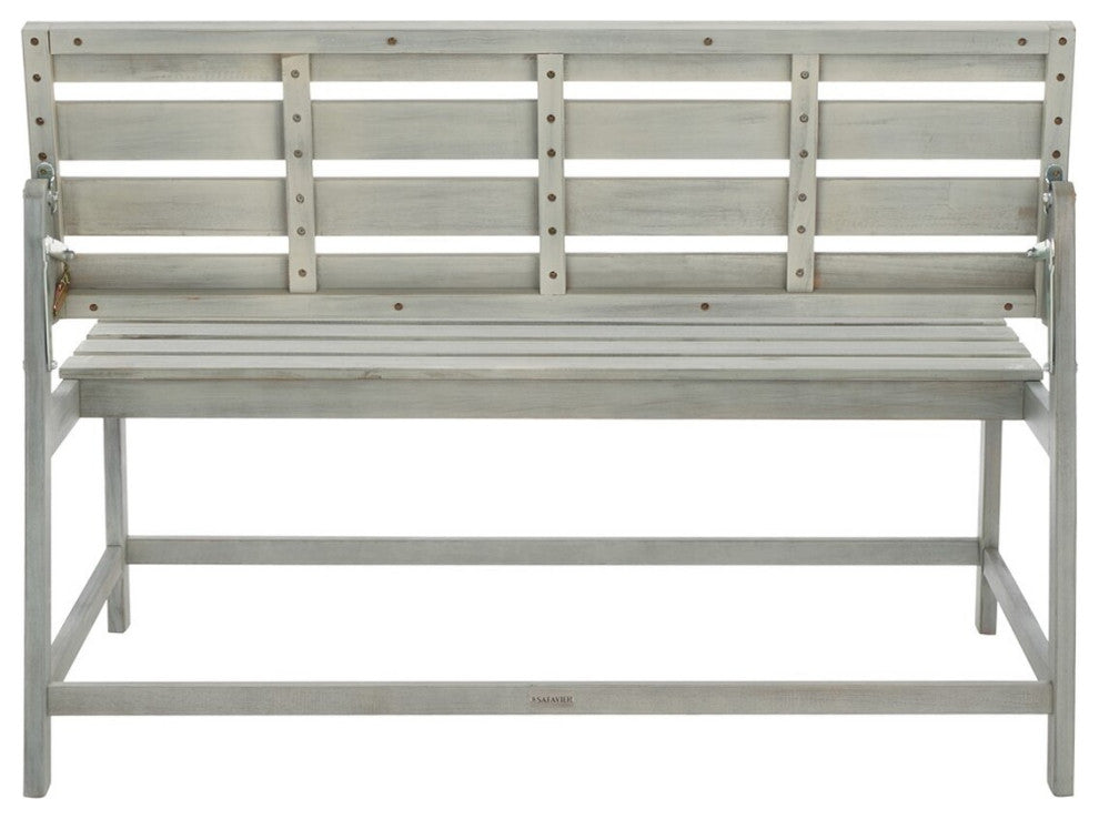 Safavieh Ruben Balcony Bench And Table, Ash Grey