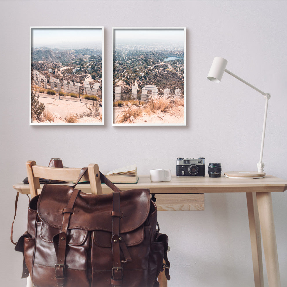 California Film Capital West Coast Hills Cityscape,16 x 20