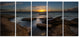 "Rocky Sydney Beach at Sunset" Canvas Print, 5 Panels