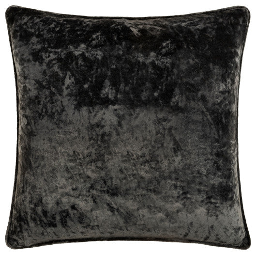 Surya Velvet Mood Charcoal Pillow Shell With Polyester Insert 20"H X 20"W