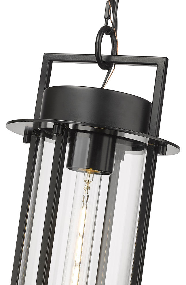 1 Light 8 in. Powder Coated Black Outdoor