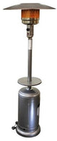 Commercial Portable Propane Patio Heater With Drink Table, Hammered Silver