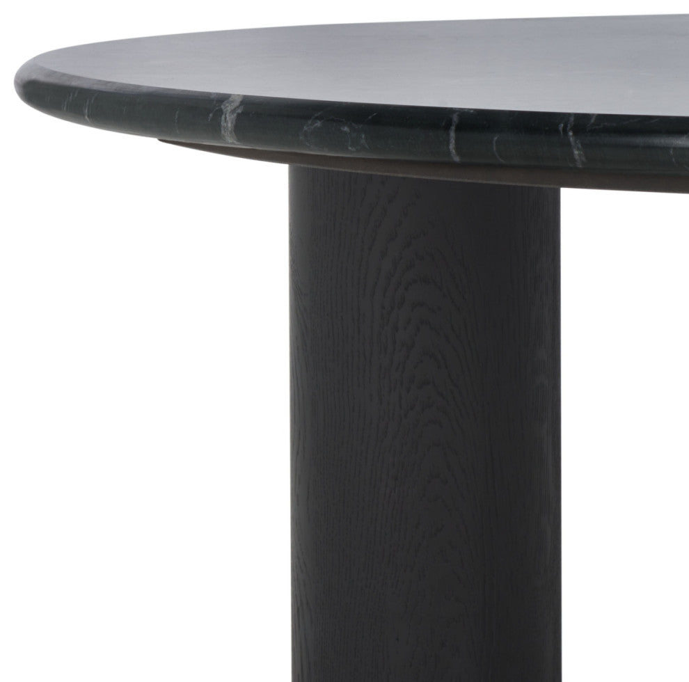 Safavieh Couture Tylee Round Marble Coffee Table, Black