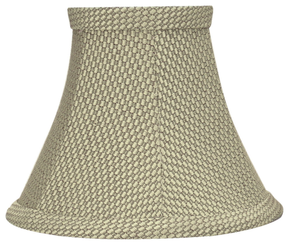 Small Bell Chandelier Clip On Lamp Shade Light Beige 3"x6"x5", Set of 6