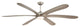 72 in Modern Ceiling Fan with LED and Remote Control in Painted Nickel