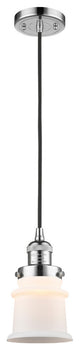 Small Canton 1-Light Mini Pendant, Matte Black, Seedy