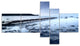 Wooden Pier Deep into Sea, Seascape Canvas Art Print, 60"x32", 5 panels
