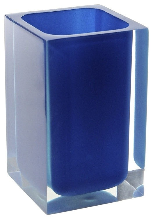 Square Toothbrush Holder, Blue
