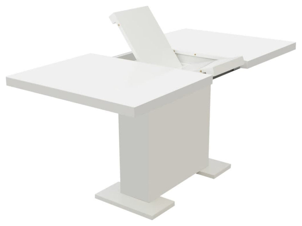 vidaXL Extendable Dining Table High Gloss White