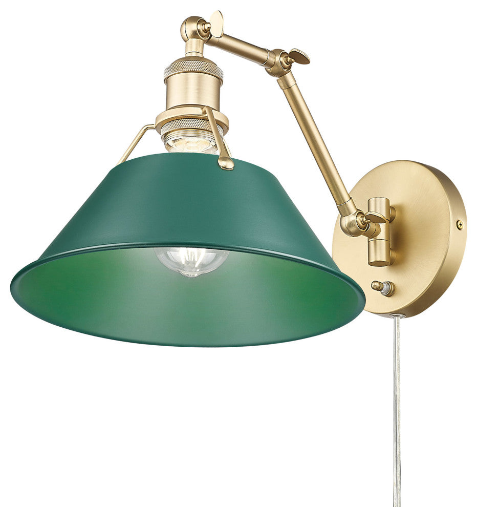 Golden Lighting 3306-A1W BCB Orwell 9" Tall Wall Sconce - Brushed Champagne