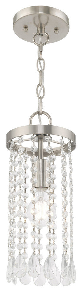 Livex Lighting Brushed Nickel 1-Light Mini Pendant