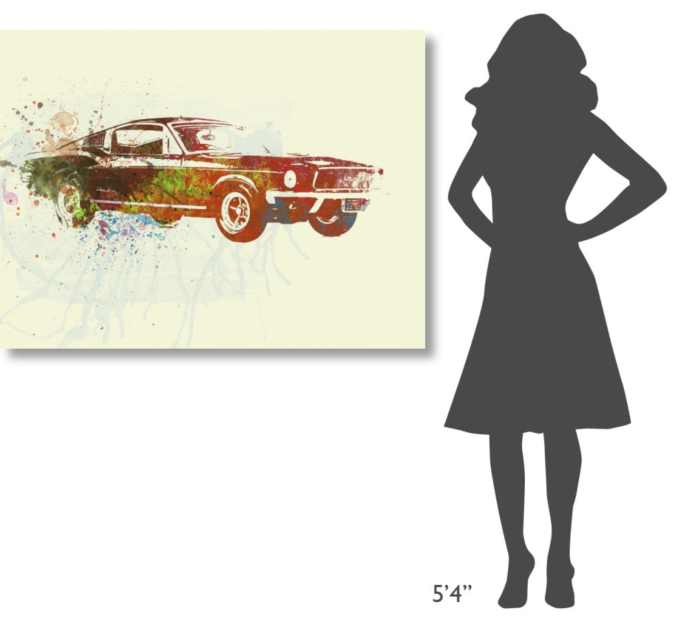 "Ford Mustang Watercolor" Fine Art Print
