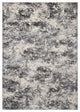Michael Amini Gleam MA603 Area Rug, Ivory/Slate, 5'3" x 7'3"