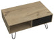 Aster Cubicle Wood and Metal Coffee Table