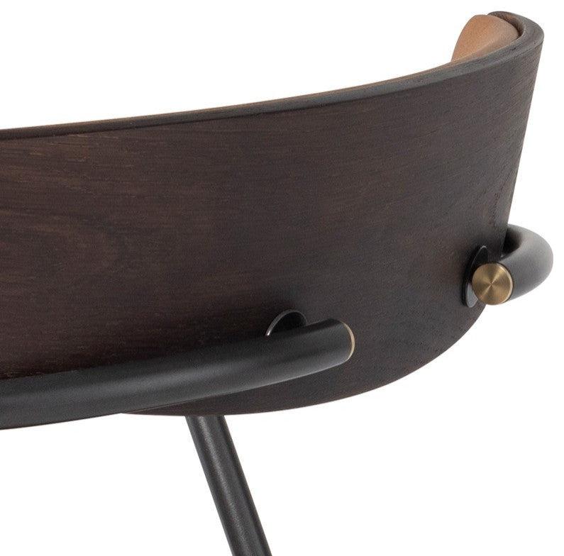 Gianni Desert Leather Counter Stool