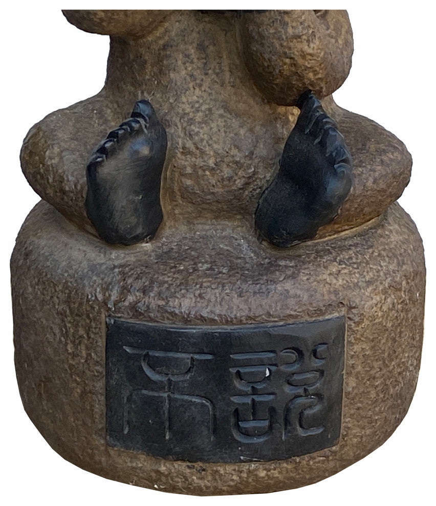 Black Gray Brown Two Colors Stone Monkey Ape Speak No Evil Figure Hcs7113