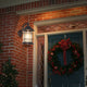 Rust Industrial Wall Lantern Arm Glass Wall Light Fixture