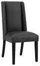 Baron Vinyl Dining Chair, Black