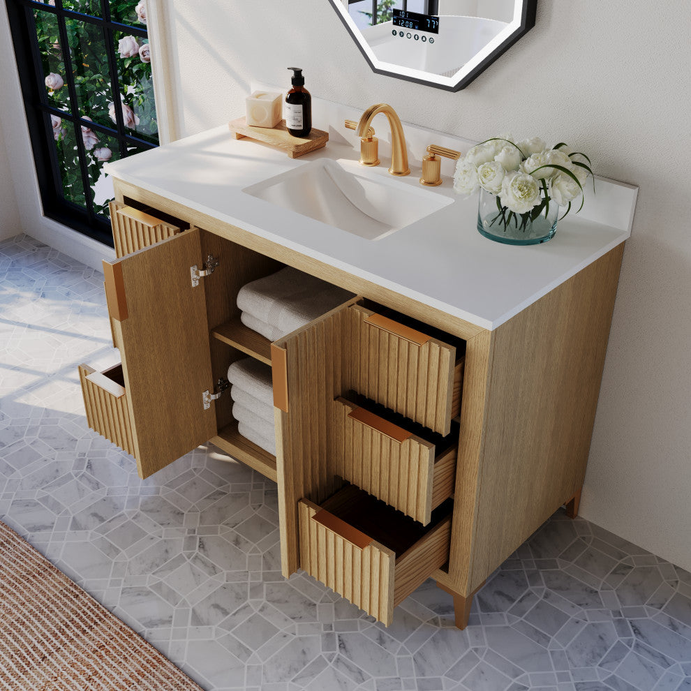 Turlington Bath Vanity Set, Oak, 48"