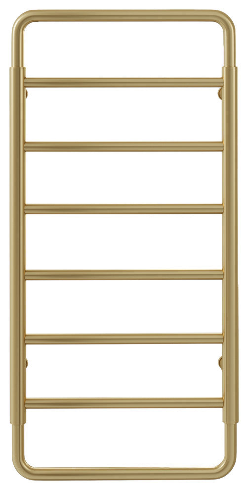 Ivy 8-Bar Electric Towel Warmer, Brushed Gold