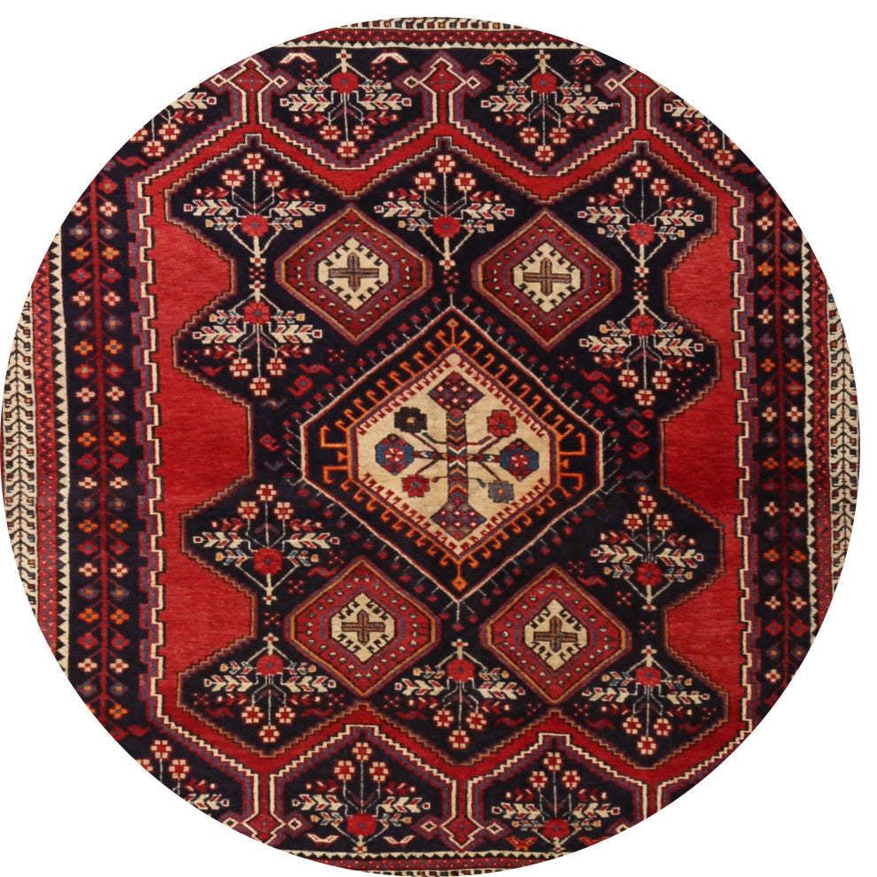 Ahgly Company Indoor Round Traditional Area Rugs, 4' Round