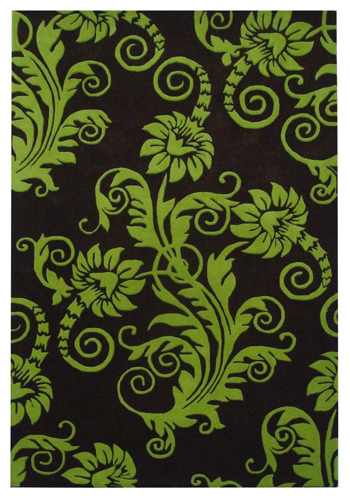 Safavieh Soho Soh765D Damask Rug, Brown/Green, 5'0"x8'0"
