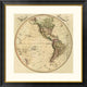 "Western Hemisphere, 1831" Framed Digital Print by Daniel Lizars, 32"x32"