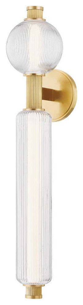 Corbett Lighting 452-02 Atom 28" Tall 2700K LED Wall Sconce - Vintage Brass