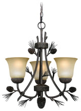 Sierra 3-Light Mini Chandelier, Black Walnut