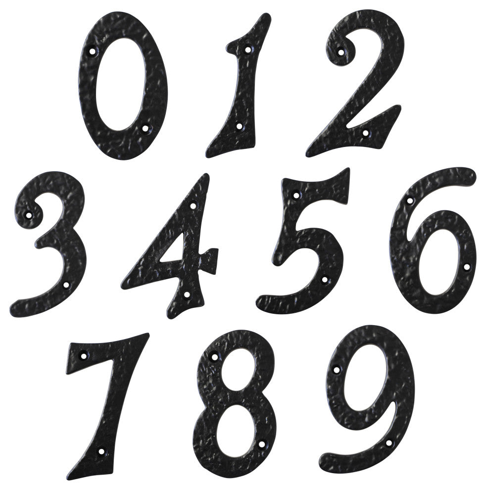 RCH Hardware Iron Vintage Classic House Number, 4", Black, 1
