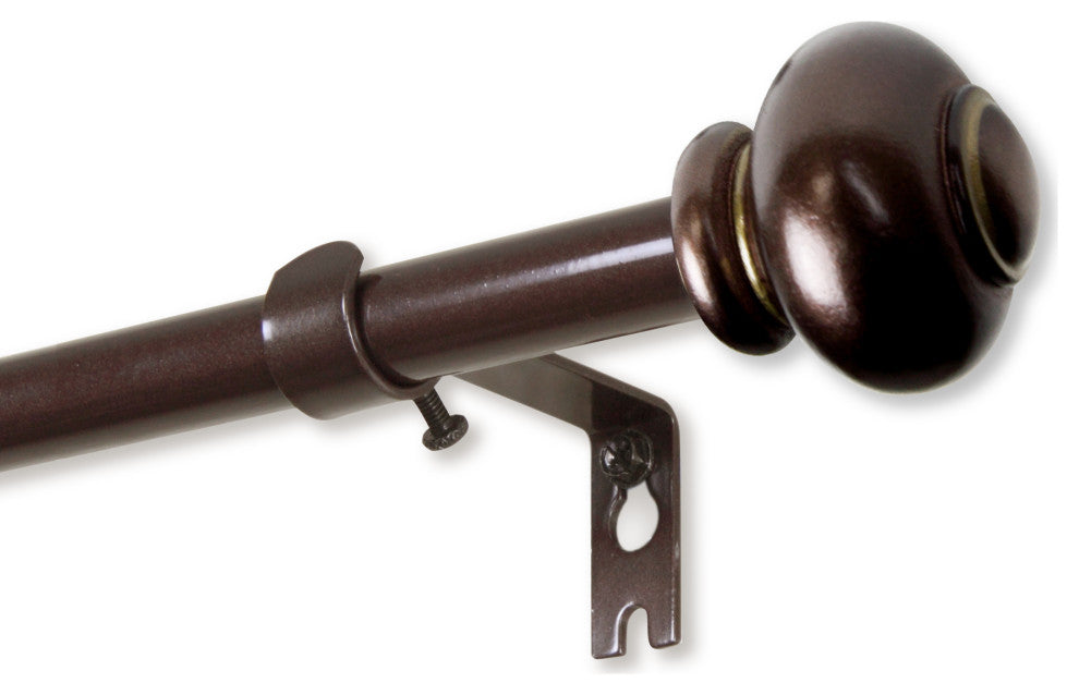 Yolanda Curtain Rod, Cocoa, 84-120"