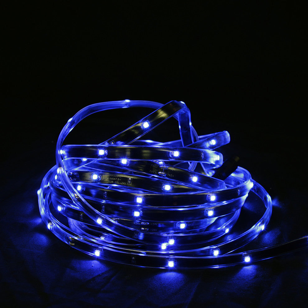 18' LED Indoor/Outdoor Christmas Linear Tape Lighting, Blue and Black