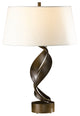 Folio Table Lamp, Bronze Finish, Natural Anna Shade