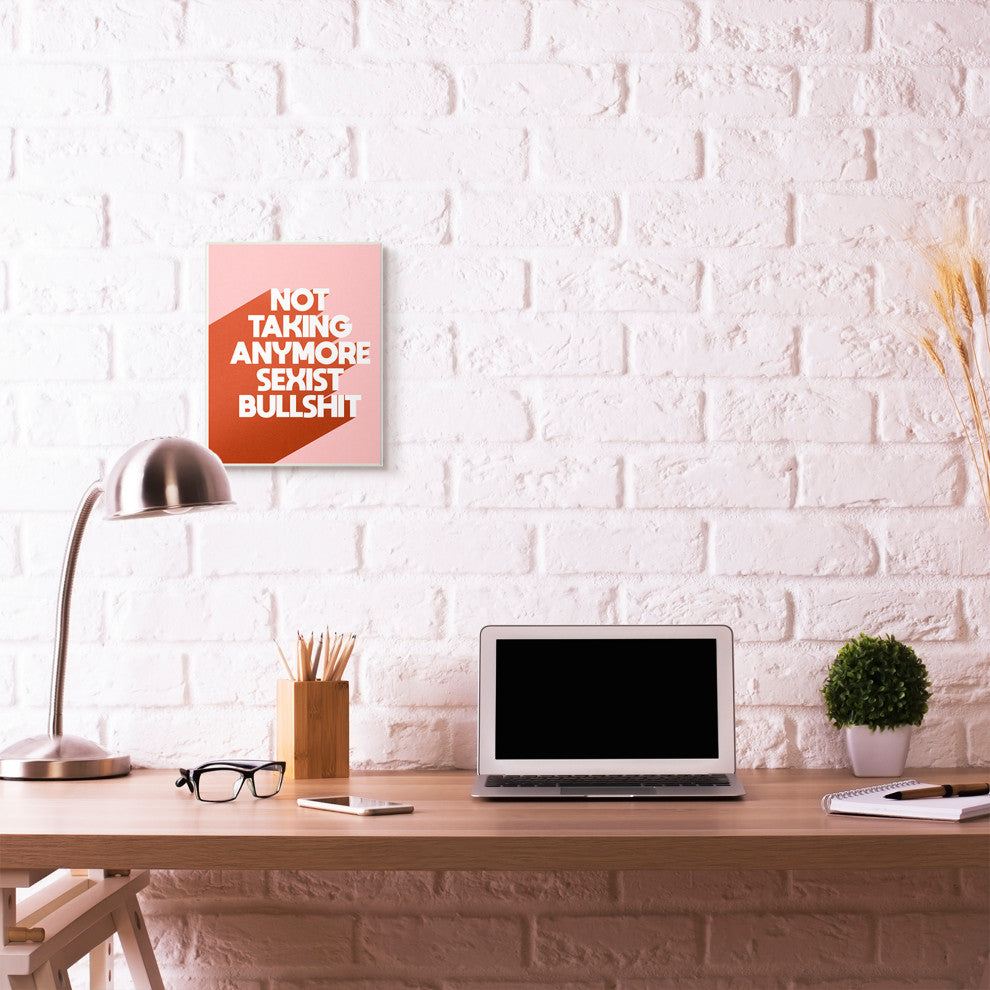 Not Anymore Funny Word Modern Pink Design, 10"x15"