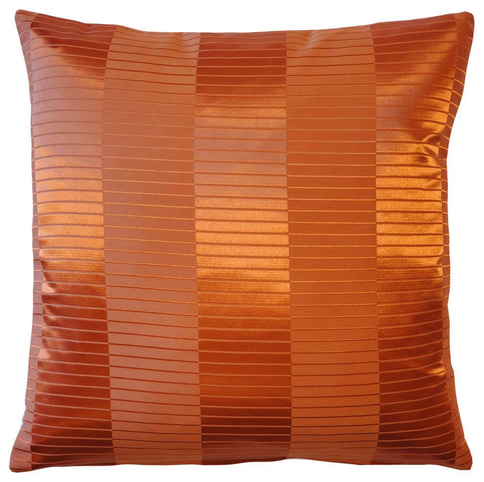 Pillow Decor Pinctada Pearl Throw Pillows 19x19, Burnt Orange, 19x19