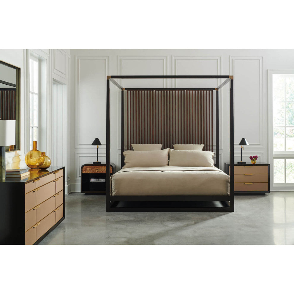 Mid Century Modern Canopy Bed Queen