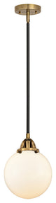 Beacon Mini Pendant, Black Antique Brass, Matte White, Matte White