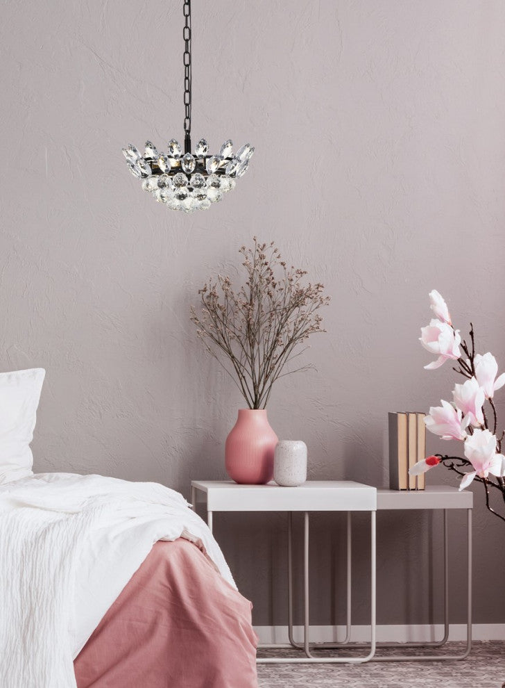 Elegant Lighting Emilia 3-Light Pendant Black