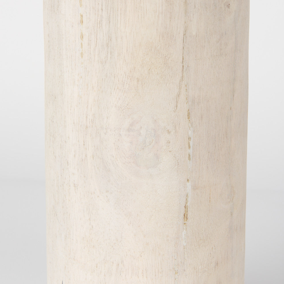 Knox Tall White-Wash Wood Decorative Object