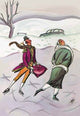 Skating at Leisure - Fine Art Giclee Print 24" x 36"