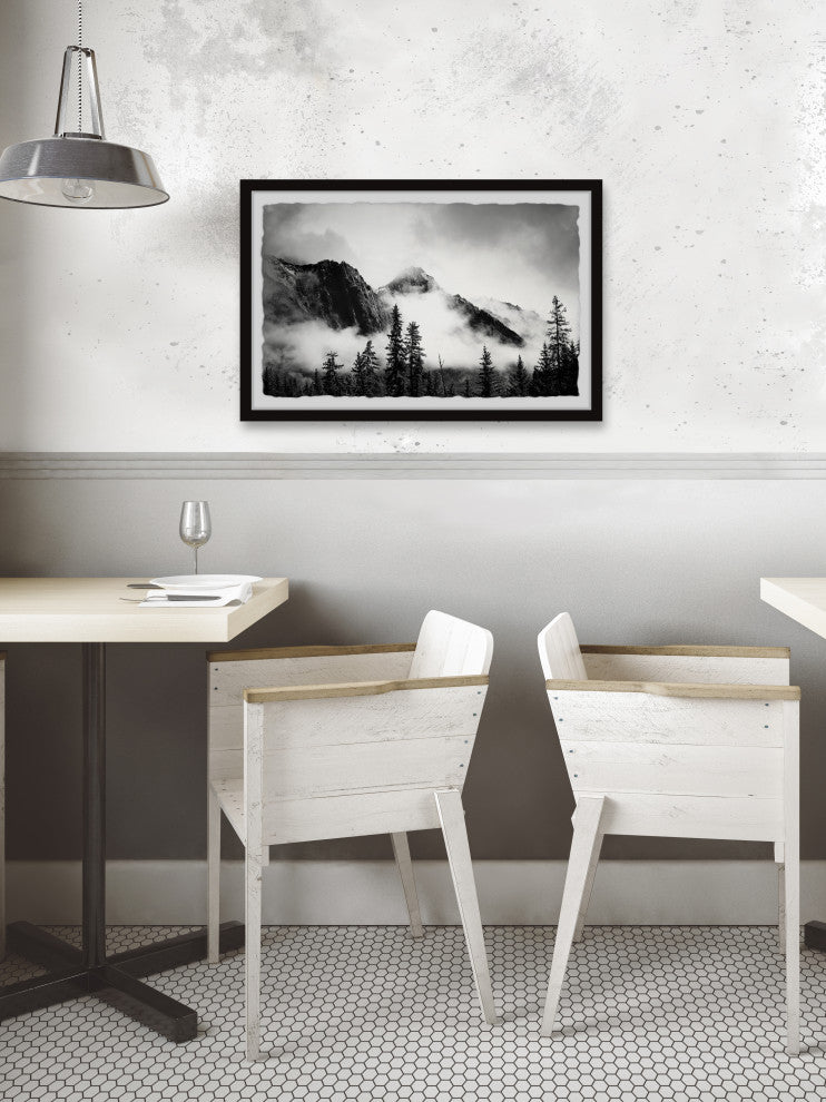 "Mysterious Peak" Framed Painting Print, 30x20