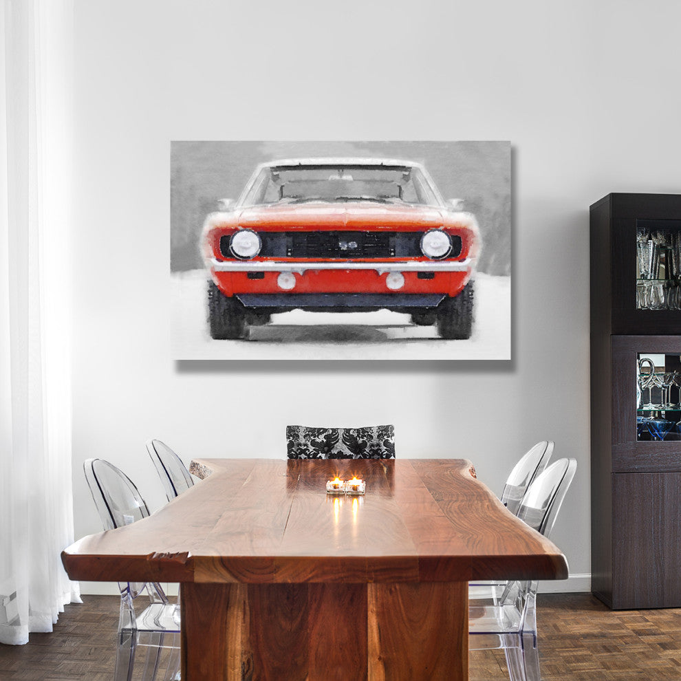 "1968 Chevy Camaro SS Watercolor" Fine Art Print