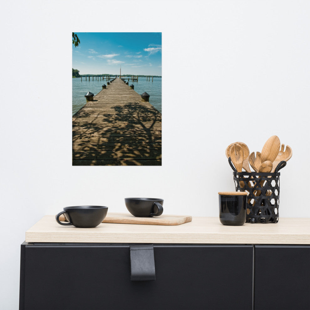 Endless Dock Landscape Photography Unframed Wall Art Print, 12" X 18"