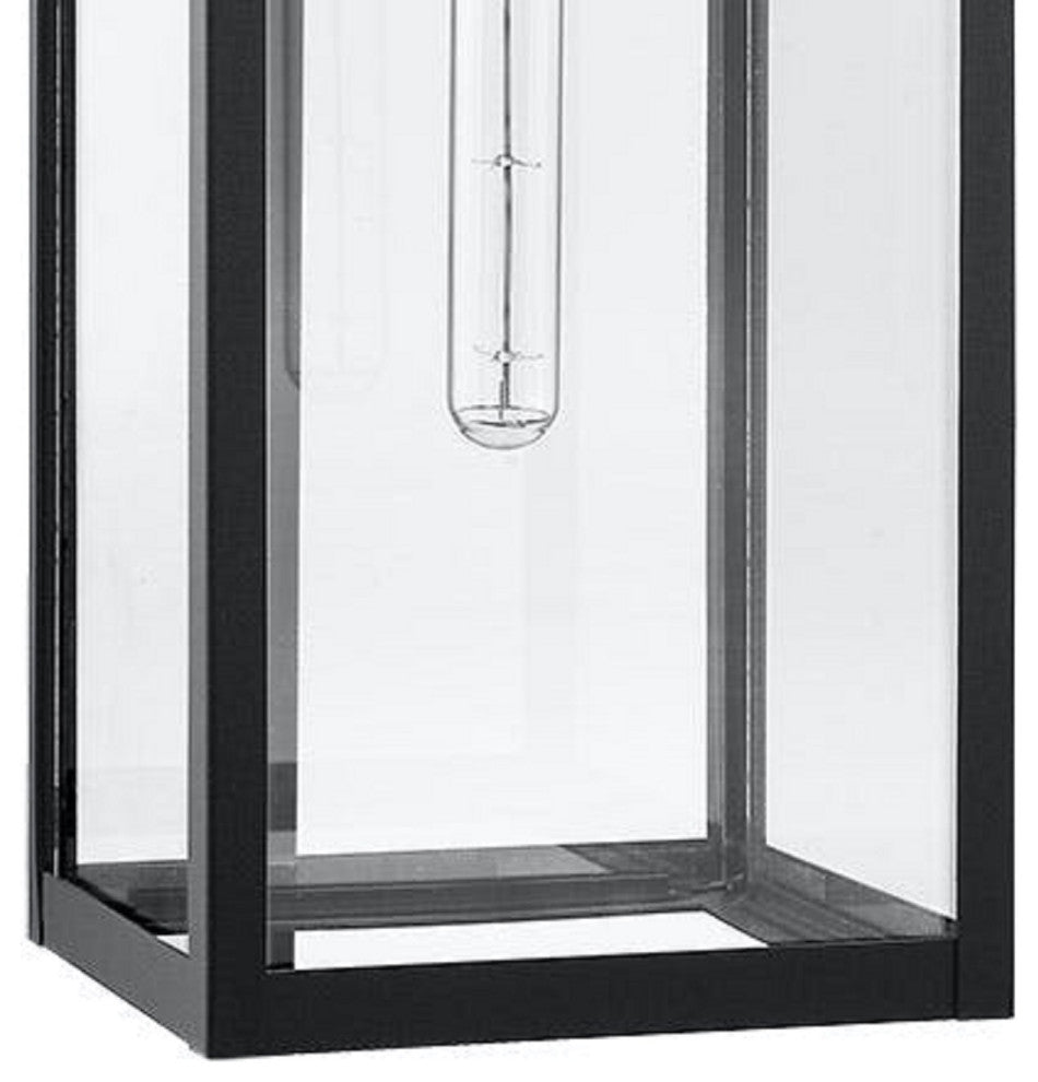 Modern 1 Light outdoor aluminum wall light in black